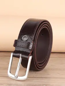 ZORO Men Brown Solid Leather Belt