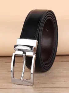 ZORO Men Black PU Reversible Formal Belt