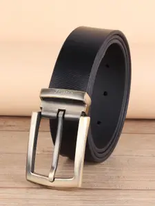 ZORO Men Black Leather Formal Belt