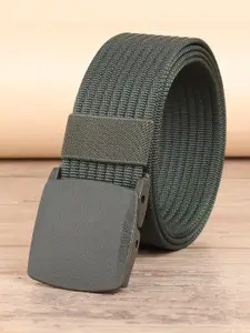 ZORO Men Green Belt with Plastic Flap Buckle