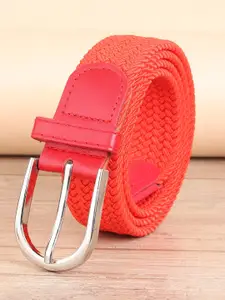 ZORO Men Red Braided Stretchable Belt