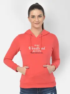 Woodland Women Coral Printed Sweatshirt