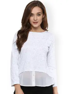 Miss Chase White Solid Regular Top