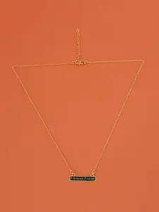 Tistabene Gold-Plated & Black Fitness Freak Pendant With Chain