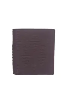 Bagkok Women Brown Textured PU Two Fold Wallet