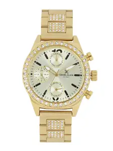 Daniel Klein Exclusive Women Gold-Toned Multifunctional Analogue Watch DK10706-4