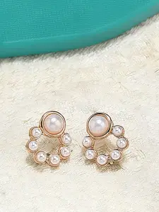 AMI Gold-Toned Contemporary Studs Earrings