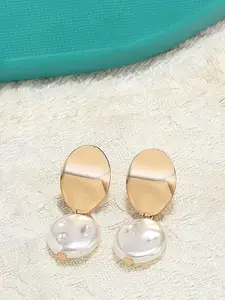 AMI Gold-Toned Contemporary Drop Earrings