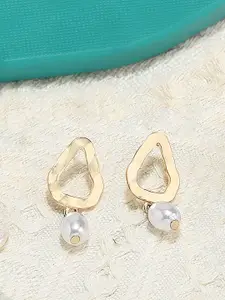 AMI Gold-Toned Contemporary Drop Earring