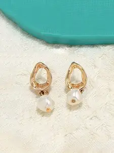AMI Gold-Toned Contemporary Drop Earring