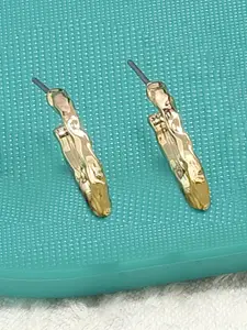 AMI Gold-Plated Contemporary Hoop Earrings