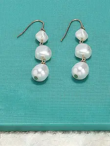 AMI Gold-Toned Contemporary Drop Earrings