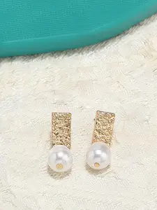 AMI Gold-Plated Contemporary Drop Earring