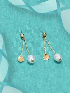 AMI Gold-Toned Contemporary  Drop Earring