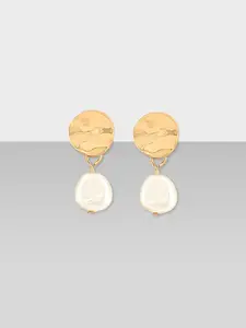 AMI Gold-Toned Contemporary Drop Earring