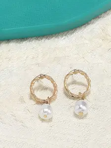 AMI Gold-Toned Contemporary Drop Earring