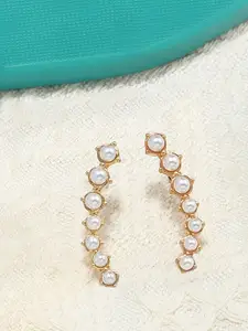 AMI Gold-Toned Contemporary Stud Earring