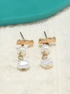 AMI Gold-Toned Contemporary Drop Earrings