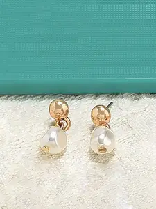 AMI Gold-Toned Contemporary Drop Earring