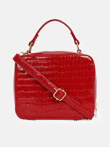 Bagsy Malone Red Animal Textured Satchel