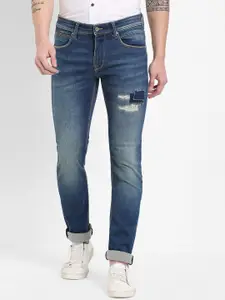 Pepe Jeans Men Regular Fit Low Distress Heavy Fade Stretchable Jeans