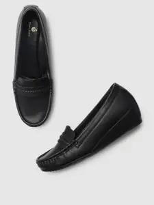 Marc Loire Black Wedge Loafers
