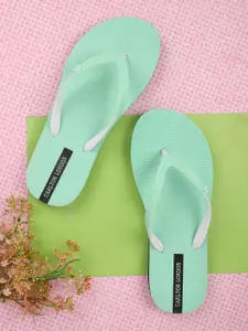 Carlton London Women Green Thong Flip-Flops