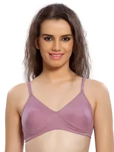 Lady Love Pink Solid Non Padded Non Wired T Shirt Bra