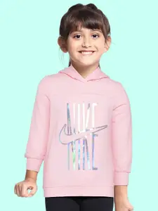 Nike Girls Pink Hooded Sweatshirt