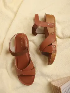 ICONICS Brown Block Sandals