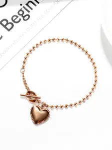 Yellow Chimes Women Rose Gold-Plated Link Bracelet
