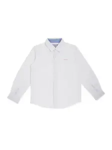 Pepe Jeans Boys White Pure Cotton Casual Shirt