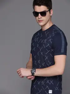 Louis Philippe Jeans Men Round Neck Knitted T-shirt