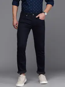 Louis Philippe Jeans Men Blue Slim Fit Low-Rise Light Fade Stretchable Jeans