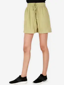 YK Girls Olive Green Shorts