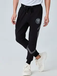 The Souled Store Men Black & Grey Black Panther Printed Cotton Joggers