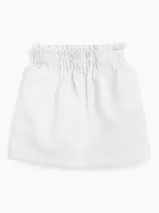Noh.Voh - SASSAFRAS Kids White Solid Cotton Mini Skirt