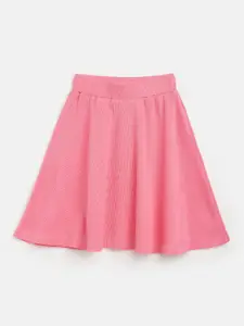 Noh.Voh - SASSAFRAS Kids Pink Solid A-Line Skirt