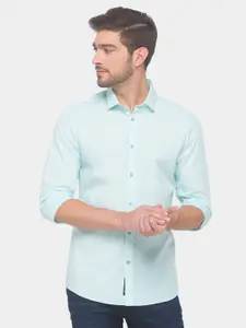 Being Human Men Green Solid Comfort Regular Fit Casual Shirt