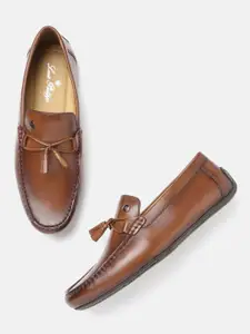 Louis Philippe Men Brown Leather Driving Shoes
