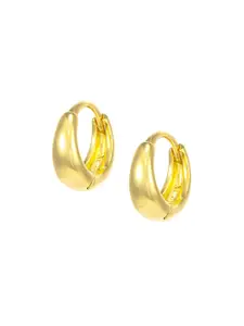 Yellow Chimes Gold-Plated Quirky Hoop Earrings