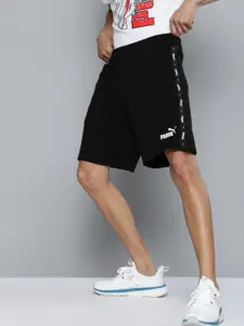 Puma Puma Men Black & White Essentials+ Tape Sports Shorts