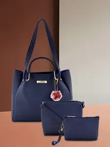 LaFille Set of 3 Blue Handbags
