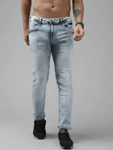 The Roadster Lifestyle Co. Men Blue Skinny Fit Heavy Fade Stretchable Jeans