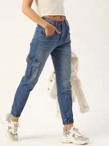 Kook N Keech Women Blue Slim Jogger Fit Light Fade Stretchable Jeans