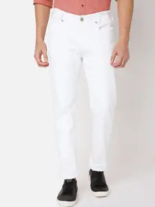 Mufti Men White Narrow Stretchable Jeans