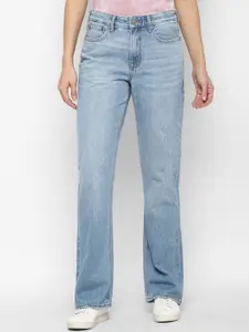 AMERICAN EAGLE OUTFITTERS Women Blue High-Rise Cotton Heavy Fade Jeans