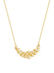 GIVA 925 Silver Stay Golden Necklace