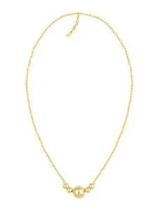 GIVA 925 Sterling Silver 18k Gold Plated Beaded Ecstacy Necklace
