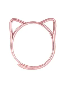 GIVA 925 Sterling Silver Rose Gold Plated Adjustable Hello Kitty Ring
